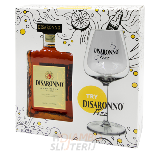 Disaronno met Fizzy Glass Giftpack 700ml