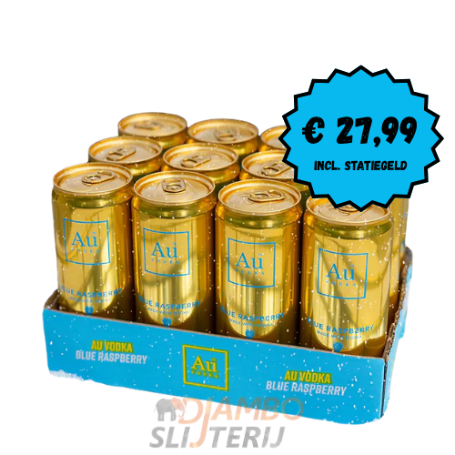 Au Vodka Blue Raspberry Premix 12x330ml
