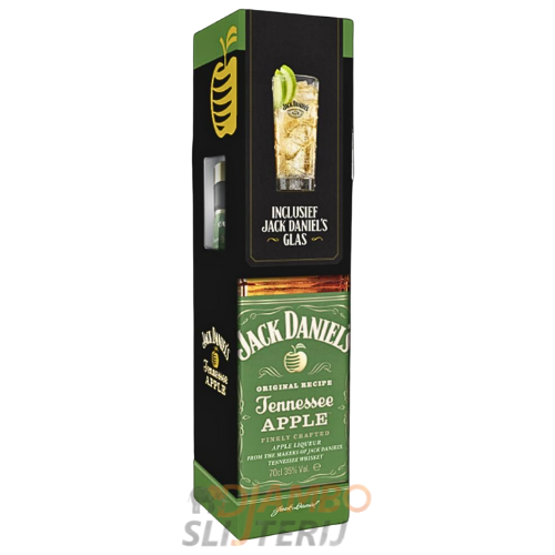 Jack Daniel’s Tennessee Apple Giftpack – 700ml + Glas