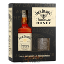 Jack Daniel's Honey 700ml Giftpack met 2 rocks glasses (2025 Edition)