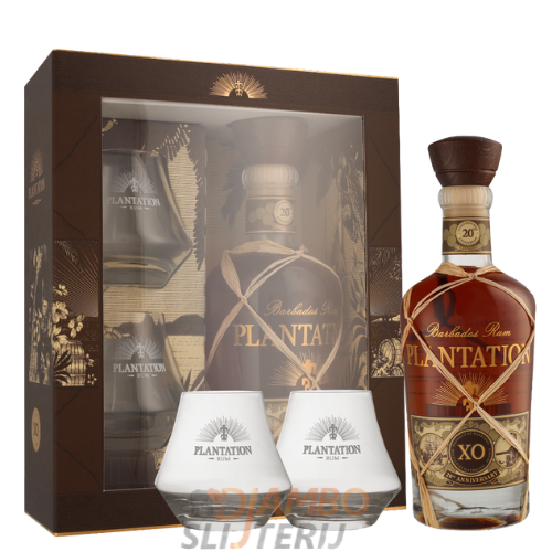 Plantation XO 20Th Anniversary 700ml met 2 glazen