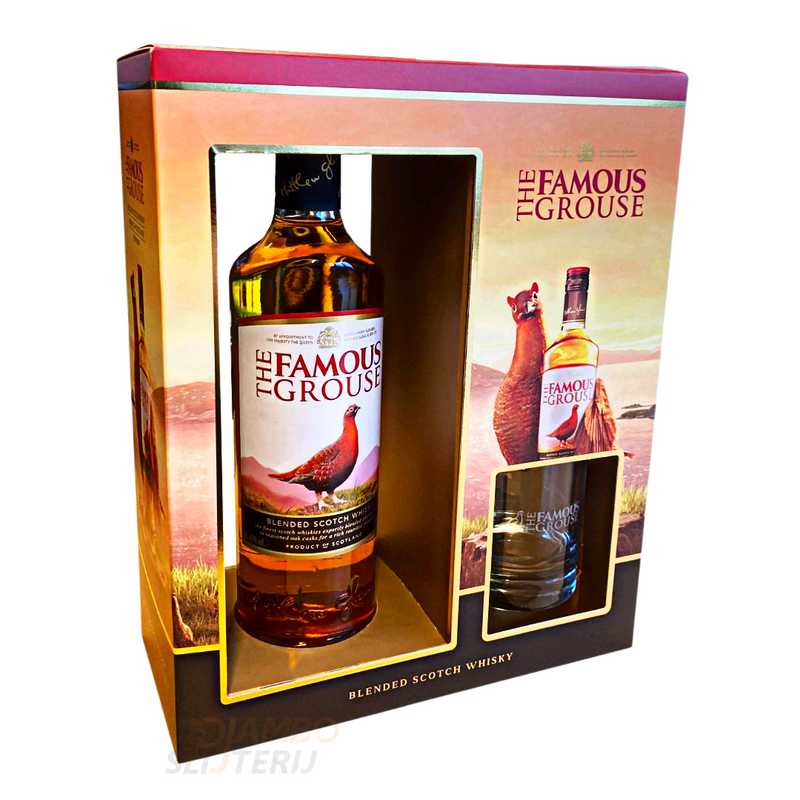 Famous Grouse Gift Set 700ml + glas
