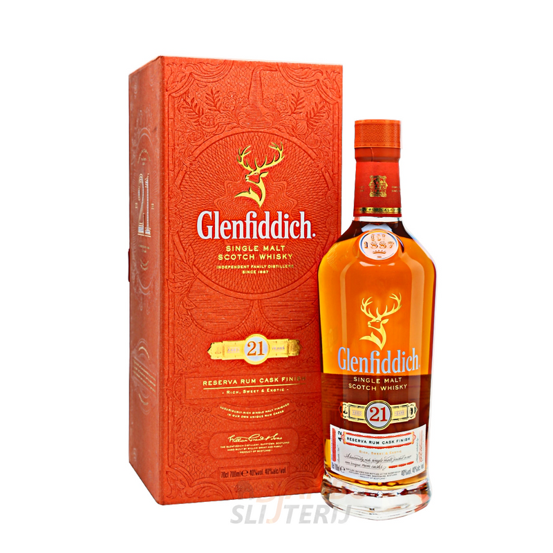 Glenfiddich 21 Year Old Reserva Rum Cask Finish 700ml