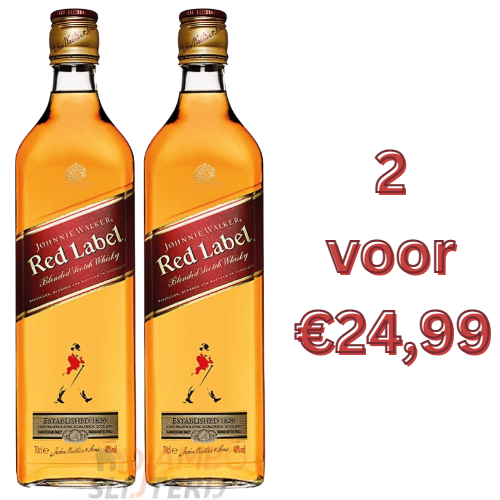 Johnnie Walker Red Label 700 ml    ! 2 VOOR € 24,99 !