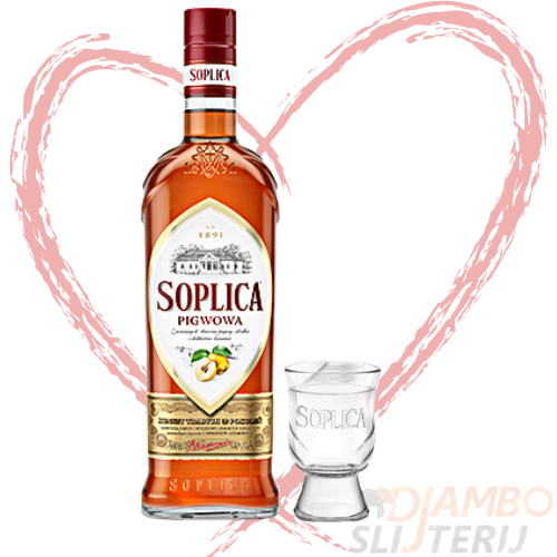 Soplica Pigwowa (Kweepeer) 500ml met Shotglas