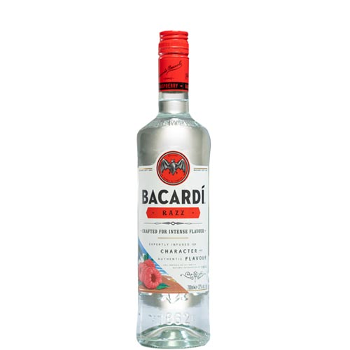 Bacardi Razz 700 ml met gratis glas