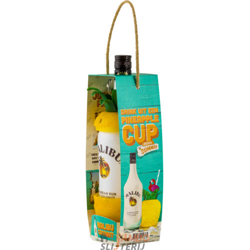 Malibu Coconut Gift Set with Pineapple Cup